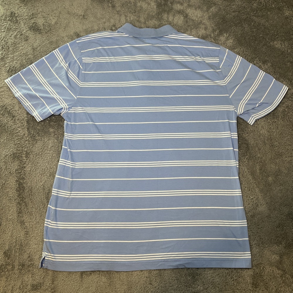 Brooks Brothers Men's SZ 2XL 1818 Cotton Short Sleeve Blue White Striped Polo - Picture 12 of 15